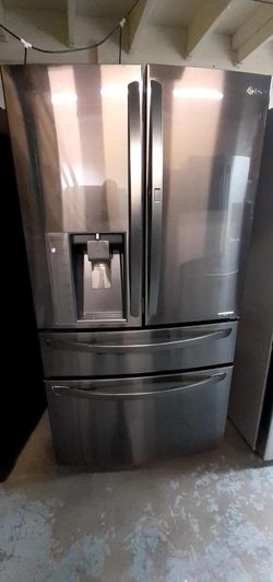 LG 4 Door Black Stainless Fridge
