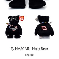 Beanie Baby Good Wrench Service Number Three Nascar