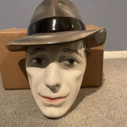 VTG RARE Humphrey Bogart Face Clay Art San Francisco Wall Hanging Casablanca