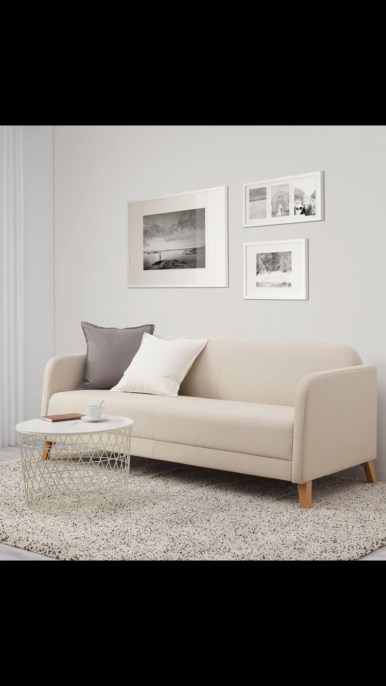 IKEA Couch Sofa Beige Color Excellent Shape LINANAS