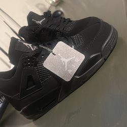 Simple Black Cats Jordan 4S 