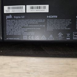 Polk Sound Bar And Woofer