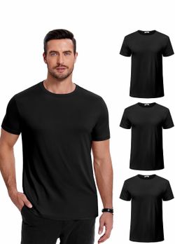 Men’s t-shirt, 3pk, S/L/XL, black, new