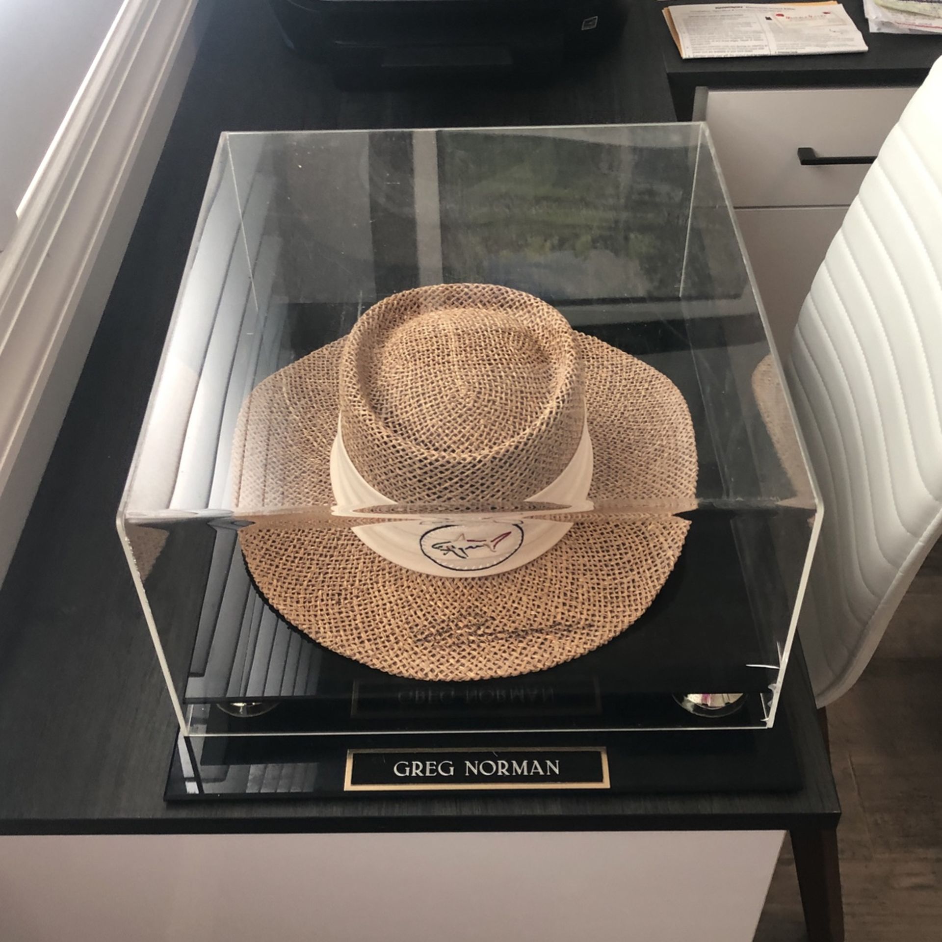 Greg Norman Autographed Signature Straw Hat