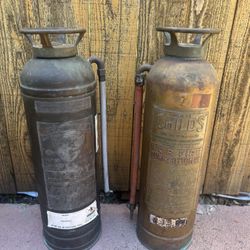 Antique Fire Extinguishers , Brass
