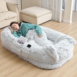Human Dog Bed, 71''x45''x12'' Size Fits You and Pets 