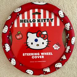 Sanrio Hello Kitty Red Steering Wheel Cover 14.5-15.5”