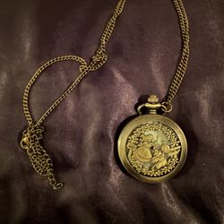Disney Alice In Wonderland Clock Necklace 