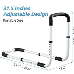 Bed Rail for Elderly Adults - Medical Bed Support Bar Mobility Assistant -White