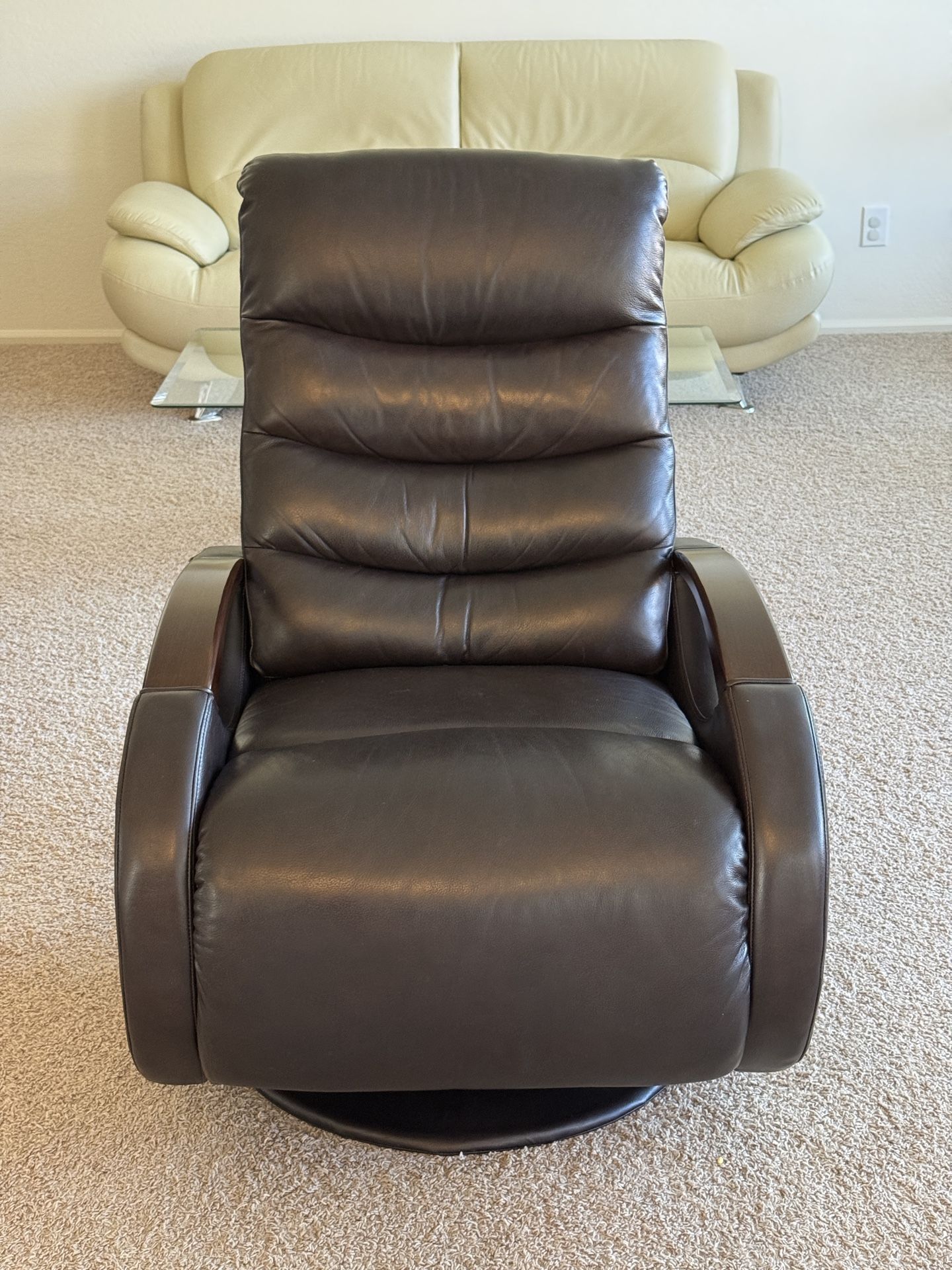 Leather Revolving Rocker Recliner
