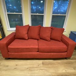 Full-size Rust-red Sofa, 83”