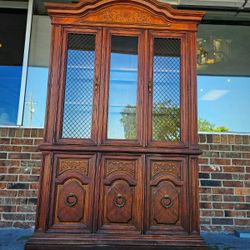 Antique Vintage China Display Cabinet 