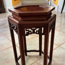 Vintage Small Asian Wooden Table. 17” x 9” x 9”. Available in Coral Gables.