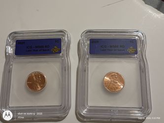 2025 Lincoln Cent ICG MS66 RD Last Year of Issue – Lot of 2