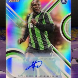 2022 Topps Finest MLS Moussa Djitté Auto RC Refractor #82 Austin FC