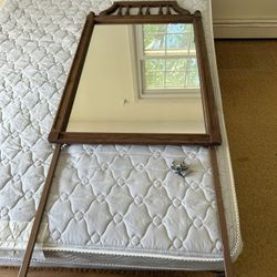 Large Bedroom Mirror, Attaches To The Back Of A Dresser Or Can Hang On Wall