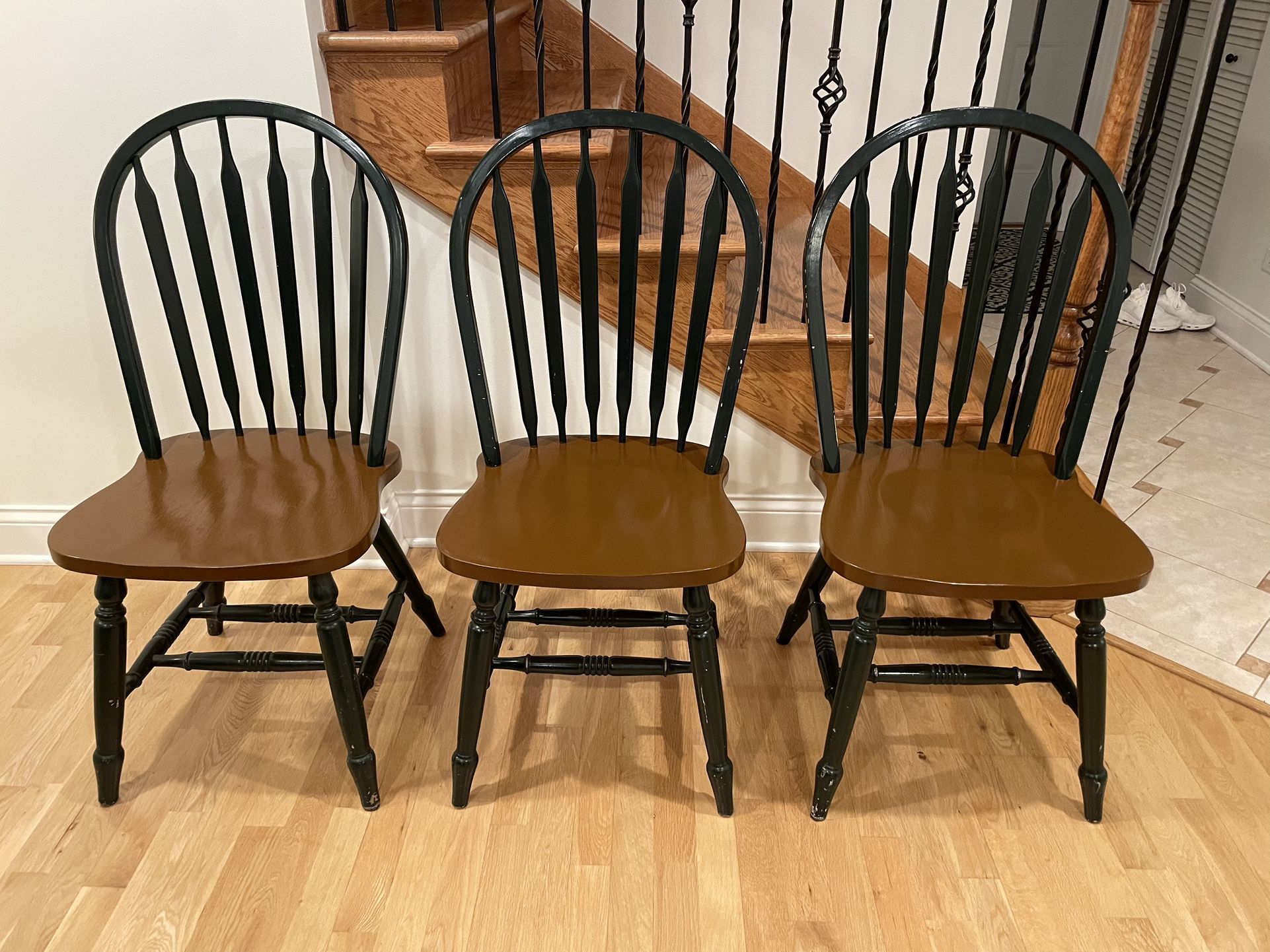 Set of 3 Kitchen, Dining Room Chairs 