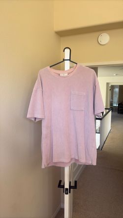 Lavender Ribbed Oversized T-Shirt