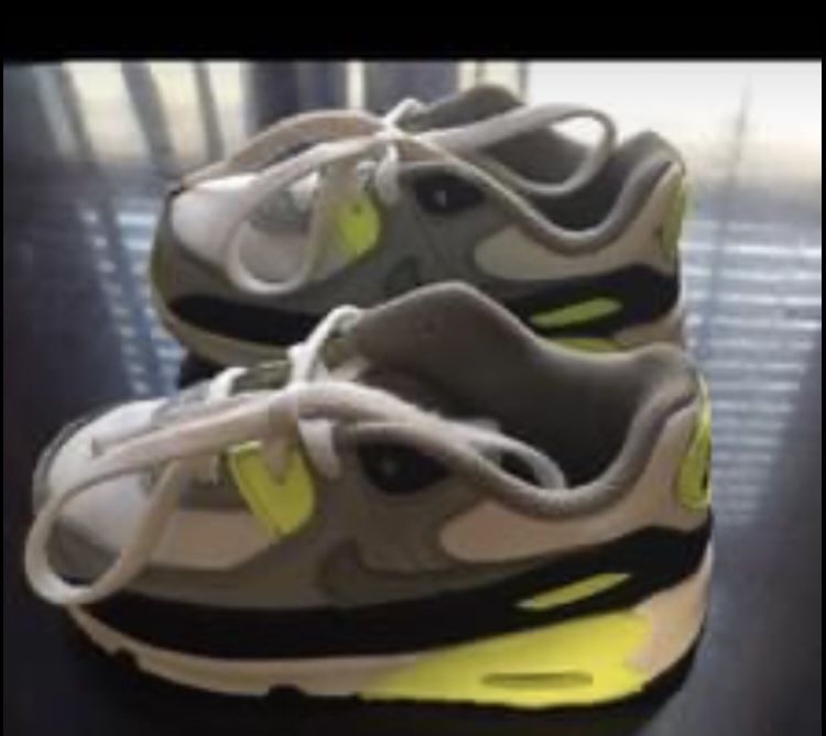 Green White Boys Airmax Sz 7c