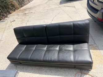 Free Faux Leather Convertible Futon / Sofa Bed (Pick Up Only)