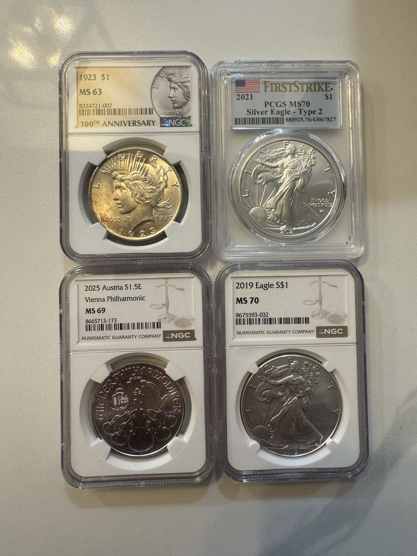 4 Silver Graded Coin 