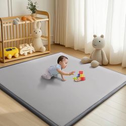 NAIZEA Extra Large Playpen for Babies and Toddlers 80”×80”x1.4" Memory Foam Pad