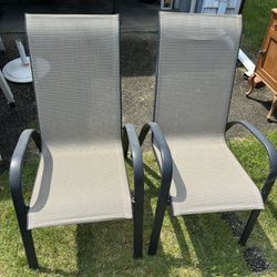 TWO ROOM ESSENTIALS OUTDOOR PATIO YARD STACK SLING CHAIRS