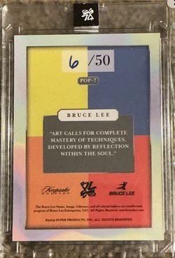 Bruce Lee Baseball Card #6 Of 50 Pop 7 Keepsake Edition
