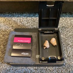 Oticon OPN 1 Pair Hearing Aids CIC ITE Tested Working w/ Box & New Batteries