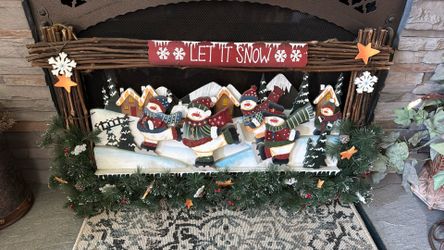 Let it Snow  -  Wooden Wall Hanging