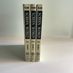 Daniel Blum Screen World Lot - 1(contact info removed) 1954 Vintage Film Annual Rare Collectible Set
