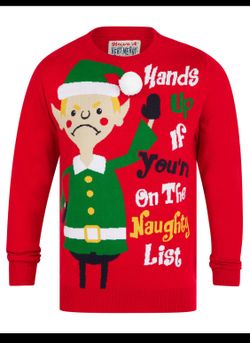 Laundry Men's Nordic Stag Wrapping Paper Pattern Novelty Knitted Christmas Pullover Sweater