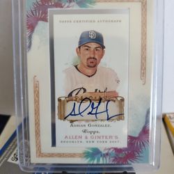 Padres Adrian Gonzalez Certified Autograph Card