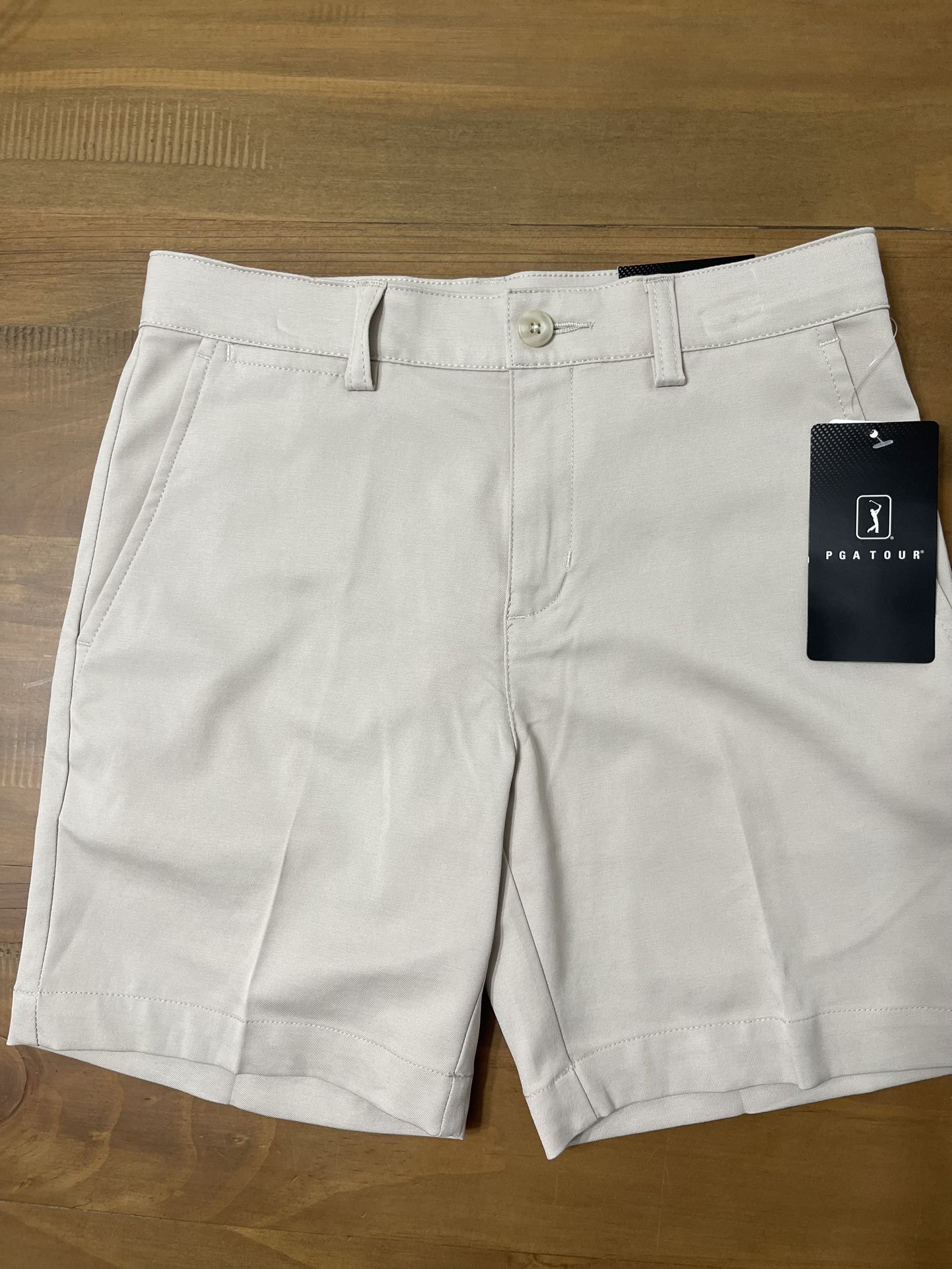 Kids PGA Tour flat front khaki shorts size 8 - new with tags