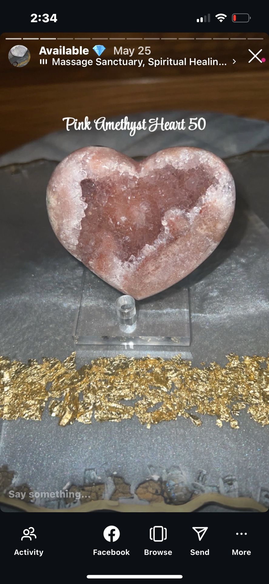 Pink Amethyst Heart