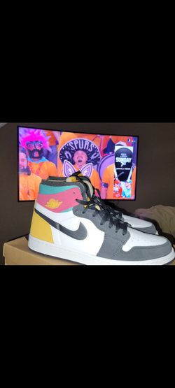 Size 10.5 M - Jordan 1 High Zoom Comfort Multicolor NIKE FIESTA COLORS