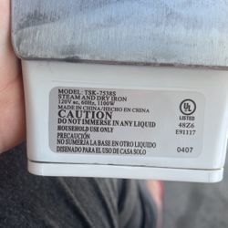 Corded Durabrand Steam And Dry Iron