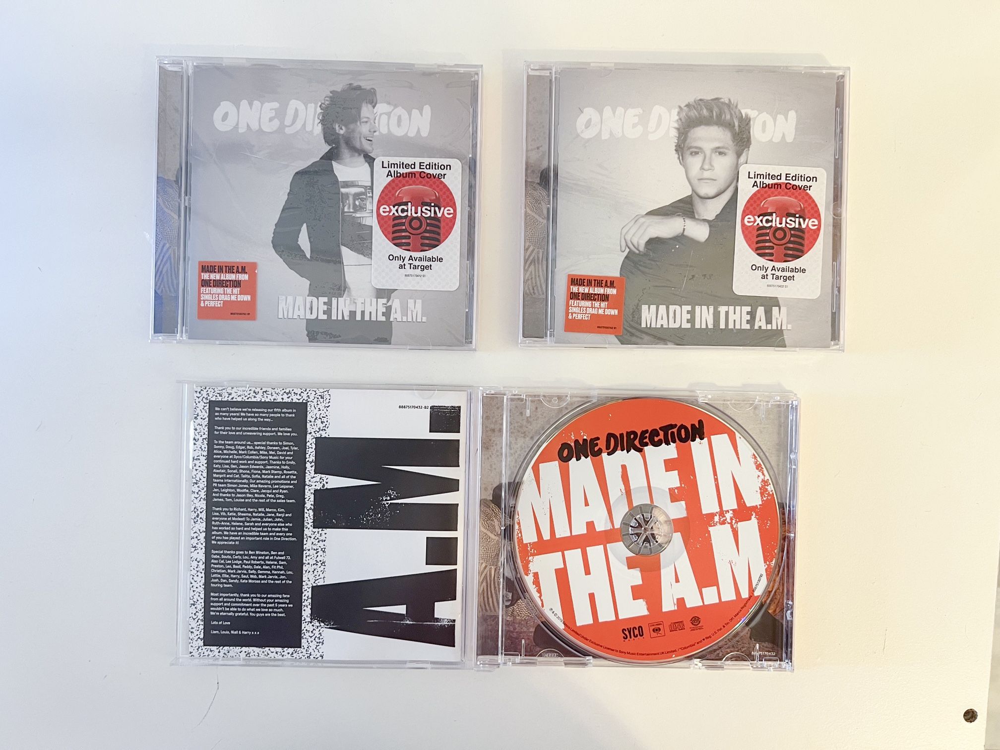3 One Direction CDs