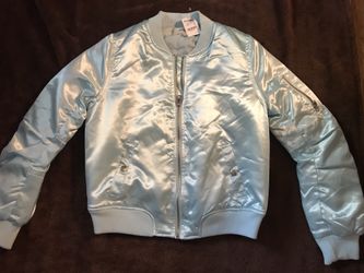 Bomber jacket size S (color baby blue) $25