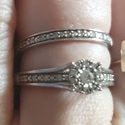 10 K White Gold Rings With Diamonds 