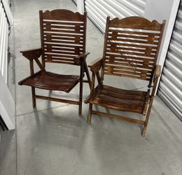 Teak Lounge Folding Chairs