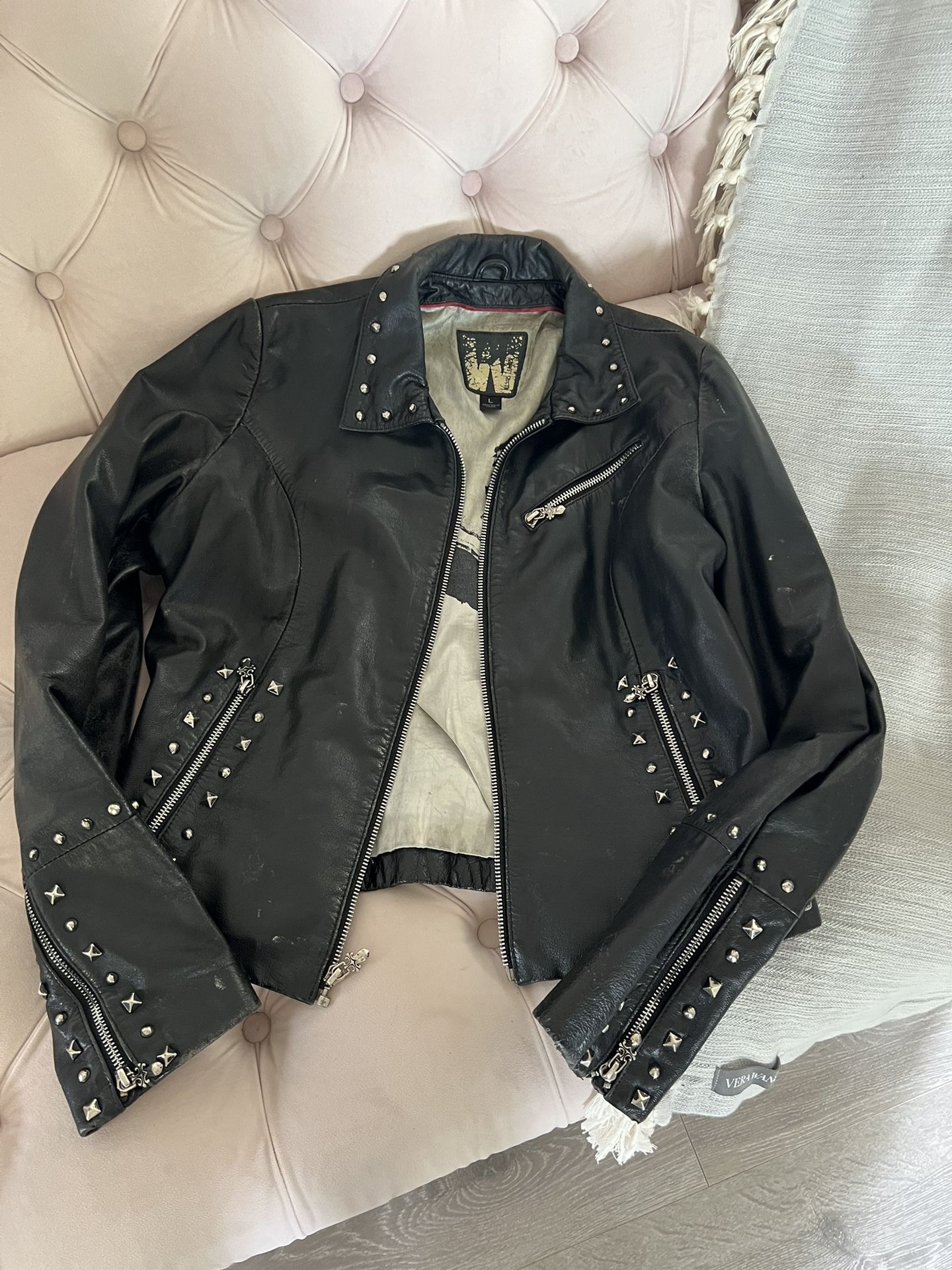 Vintage Led Zeppelin Leather Jacket By Wilson’s Leather Collection
