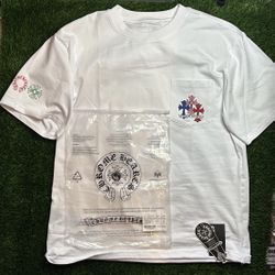 White chrome heart t-shirt