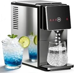 Countertop Nugget Ice Maker, Self-Cleaning Portable Ice Machine, 33 lb/24H, 1.8L Water Tank, 1.5 lb Ice Storage, Touch Screen & Auto Ic