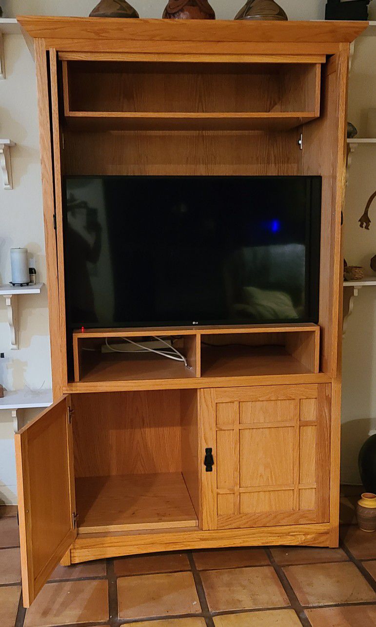 Entertainment center and storage cabinet (TV not included)