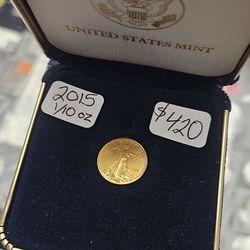1/10oz Gold Eagle !! $5 over Melt !