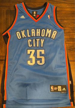 Mens Adidas NBA Oklahoma City Blue Sewn Jersey 35 Kevin Durant Size S