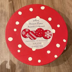 Hallmark Dessert Plates. 1each Of 4 Designs/Christmas/new year/