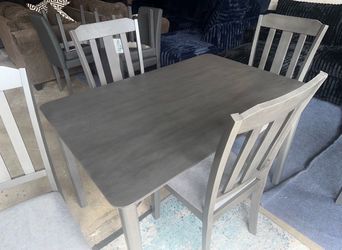 🍽️  NEW! 5-Piece Dining Table Set – Gray Only $349  • Financing Available • $0 Down with SNAP!