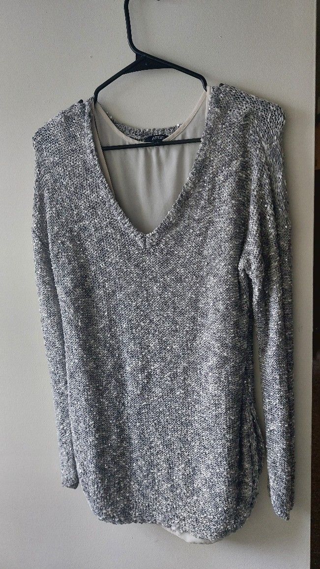 Silver And Grey Sweater